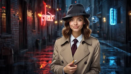 Detective Noir Memoring AI Photobooth