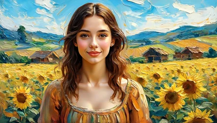 Van Gogh Sunflower Memoring AI Photobooth